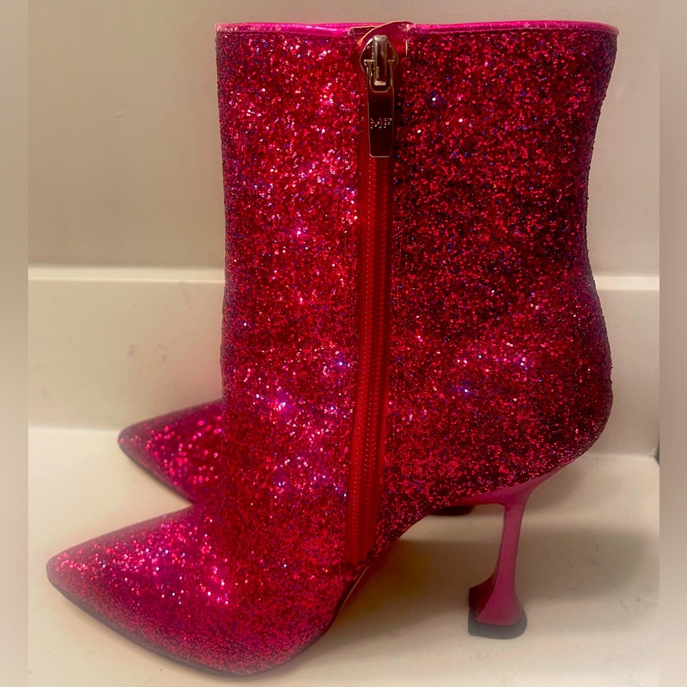 Marc Fisher Pink Metallic Bootie
